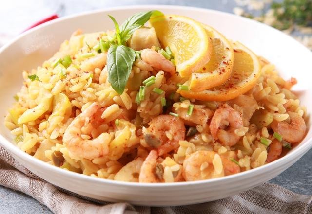 Risoto de camarão